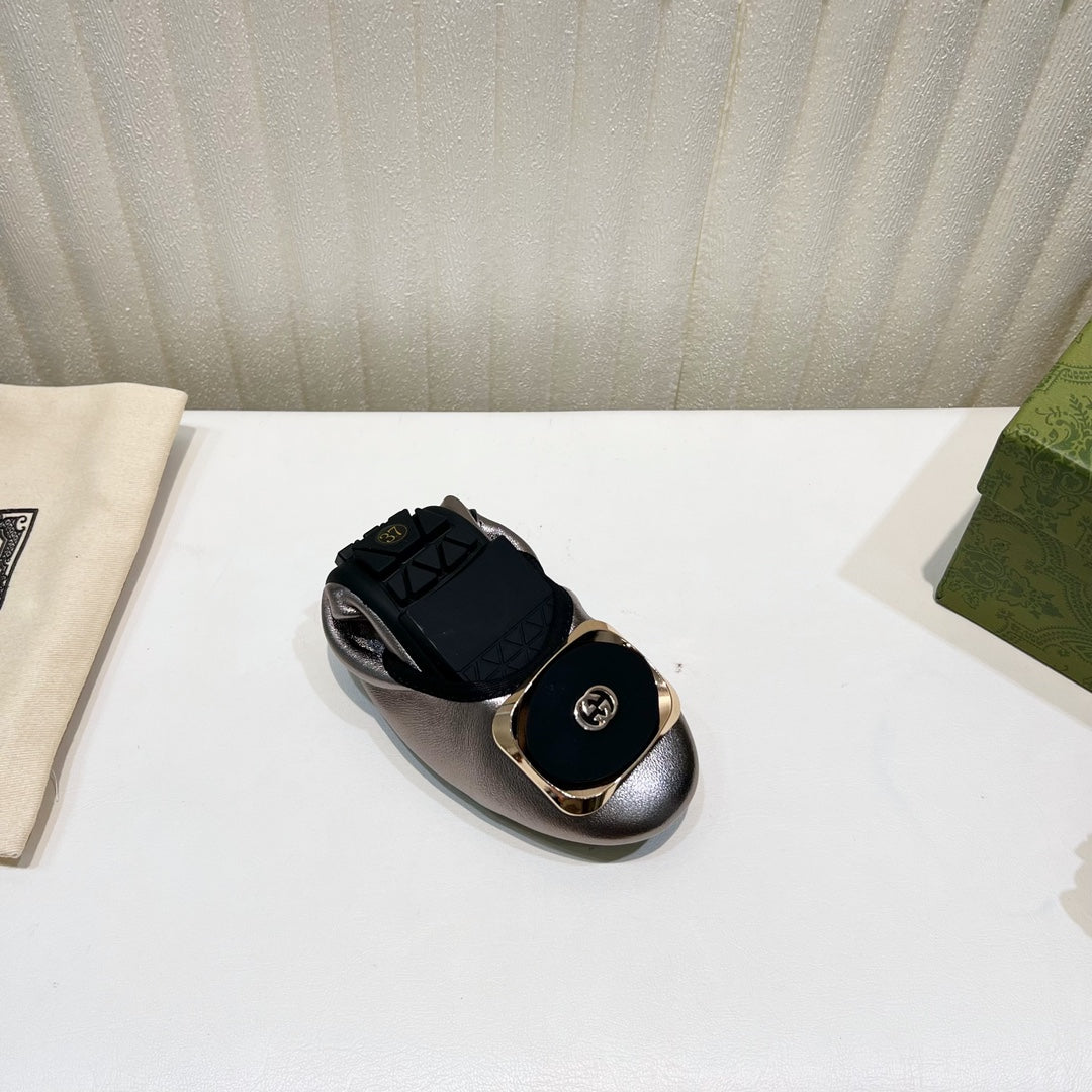 GUCCI BALLET SUPER SLIM SILVER LAMBSKIN