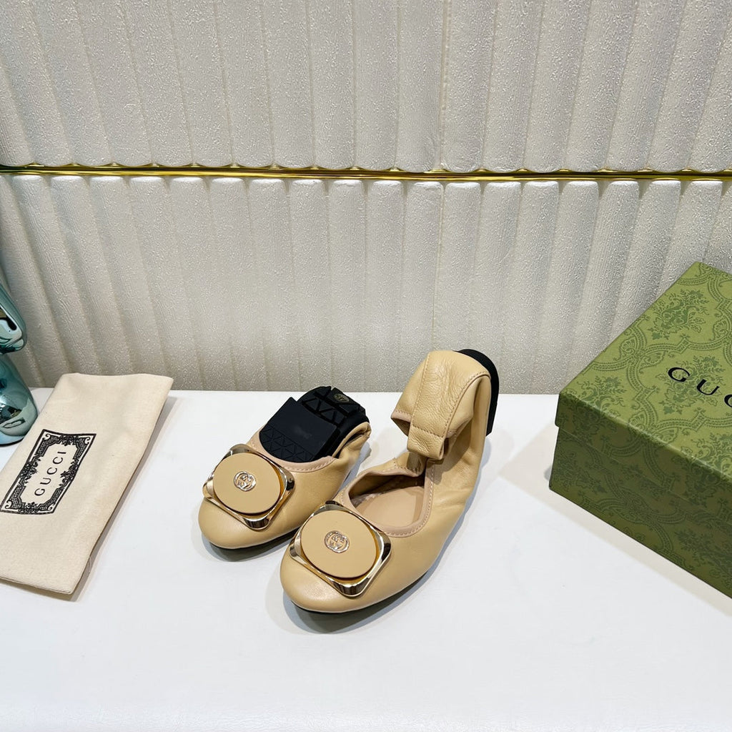 GUCCI BALLET SUPER SLIM BEIGE LAMBSKIN
