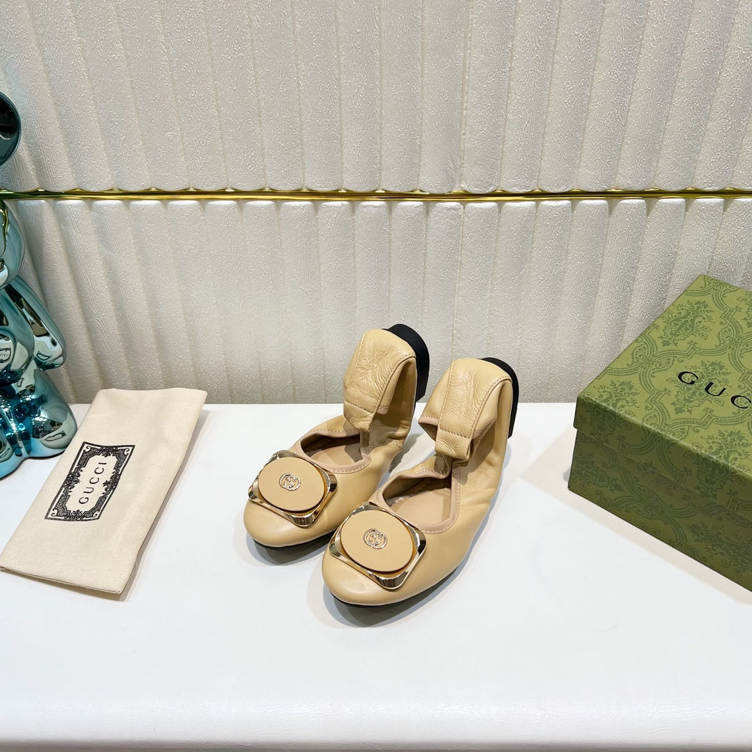 GUCCI BALLET SUPER SLIM BEIGE LAMBSKIN