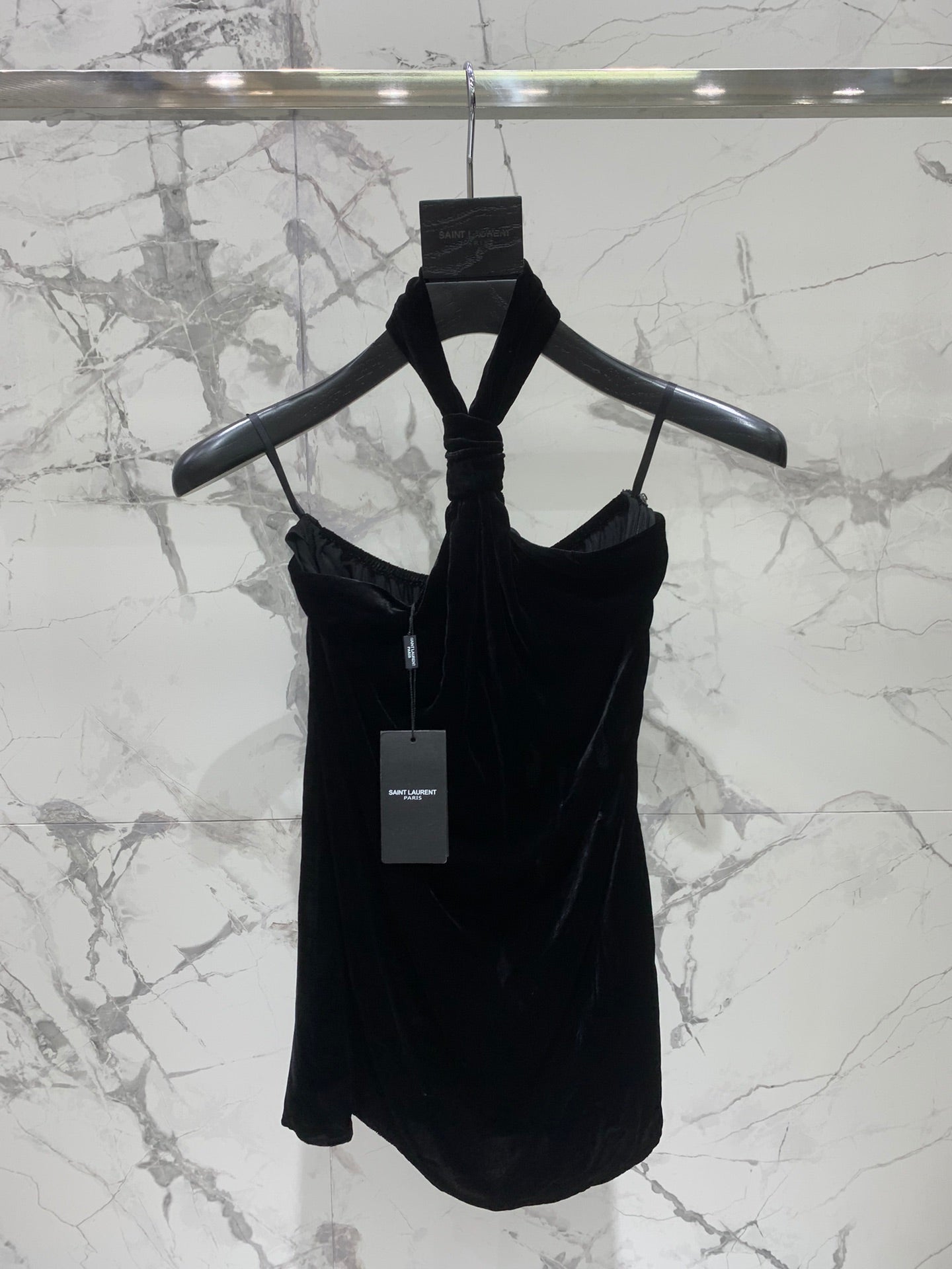 YSL 25S VELVET HALTER TOP STYLE 129