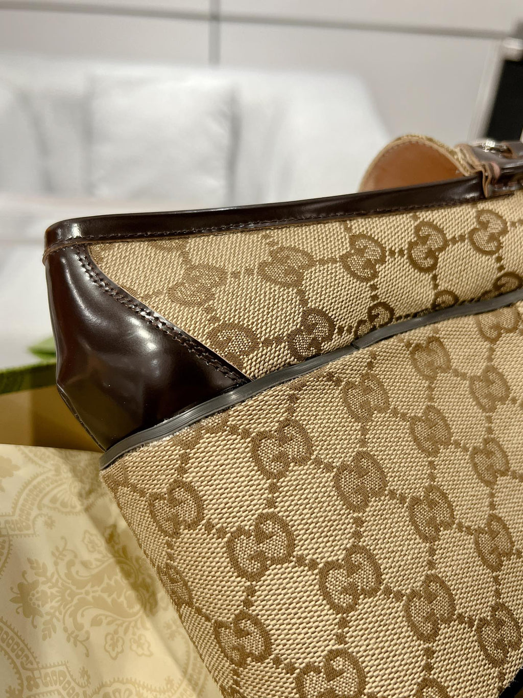 GUCCI HORSEBIT PLATFORM LOAFER LIGHT BROWN CALFSKIN