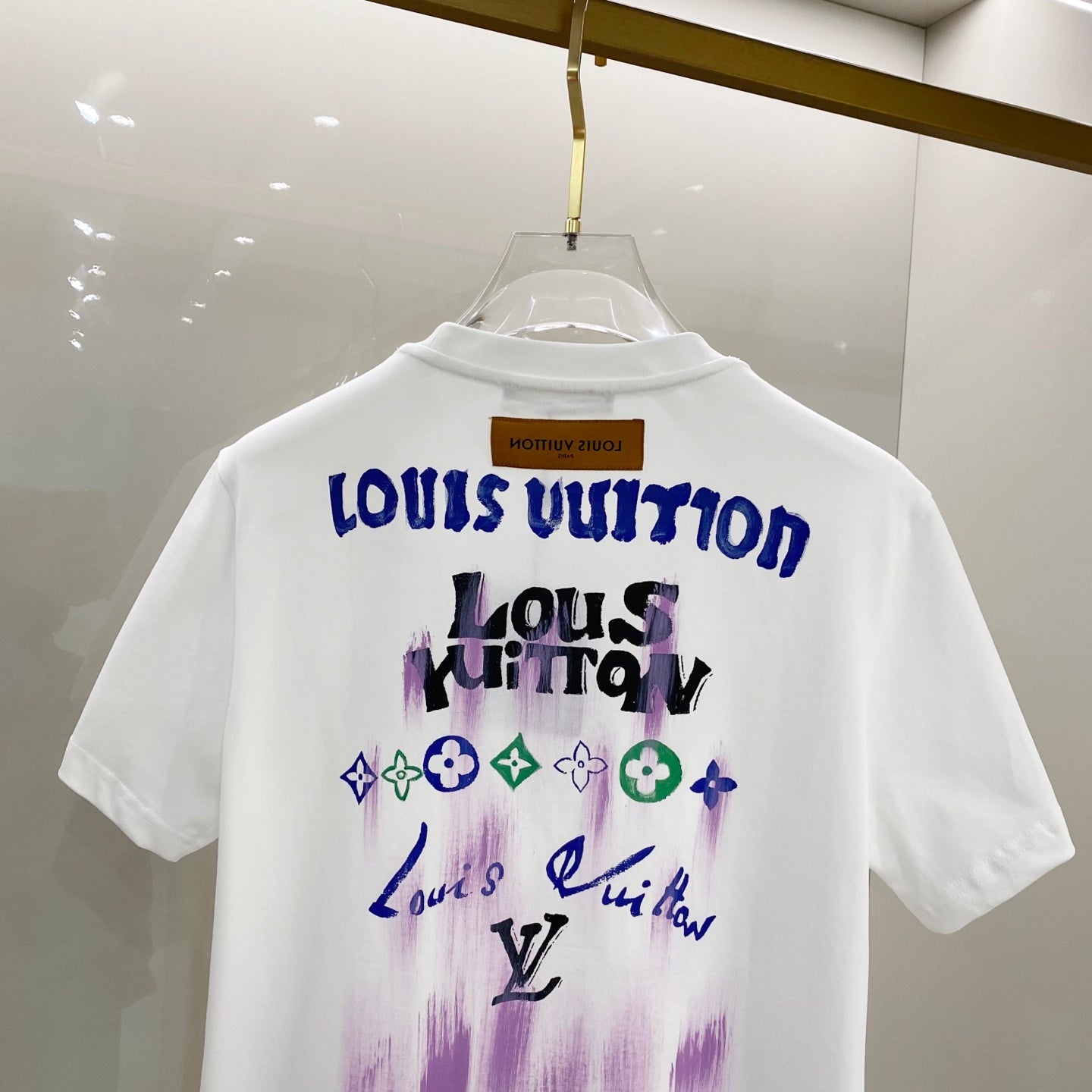 LOUIS VUITTON LV SHORT-SLEEVED T-SHIRT WHITE COTTON 238853
