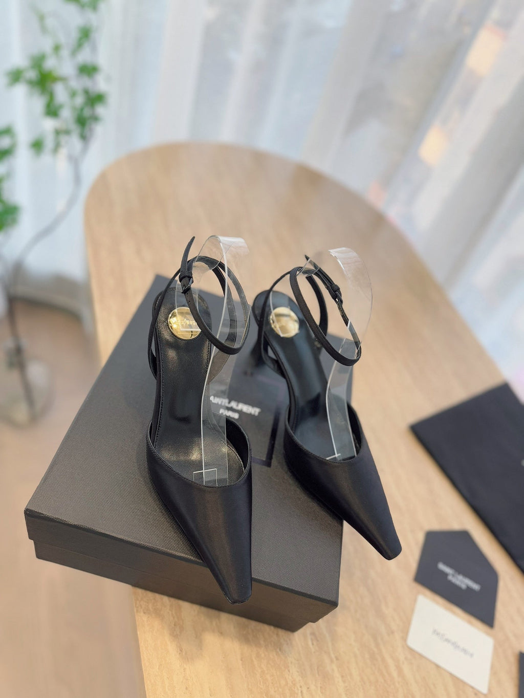 LOUIS VUITTON HIGH SLINGBACK 75 MM IN BLACK CALFSKIN
