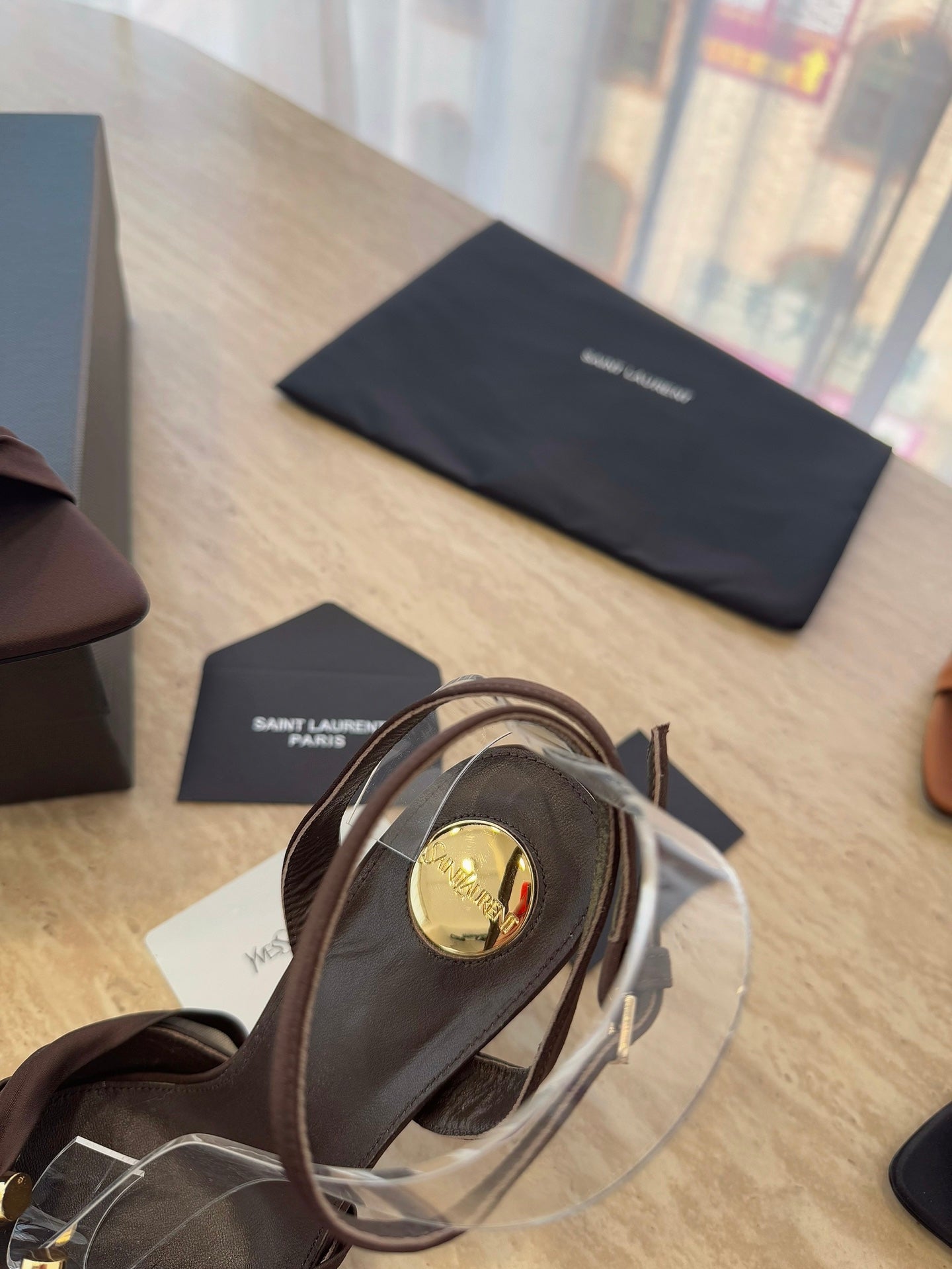 LOUIS VUITTON LOLA SANDAL 10 CM IN CHOCOLATE BROWN VISCOSE AND SILK