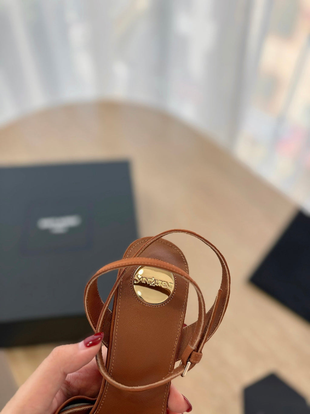 LOUIS VUITTON LOLA SANDAL 10 CM IN BRONZE BROWN VISCOSE AND SILK
