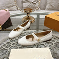 LOUIS VUITTON MARY JANE SHOES IN WHITE PATENT CALFSKIN