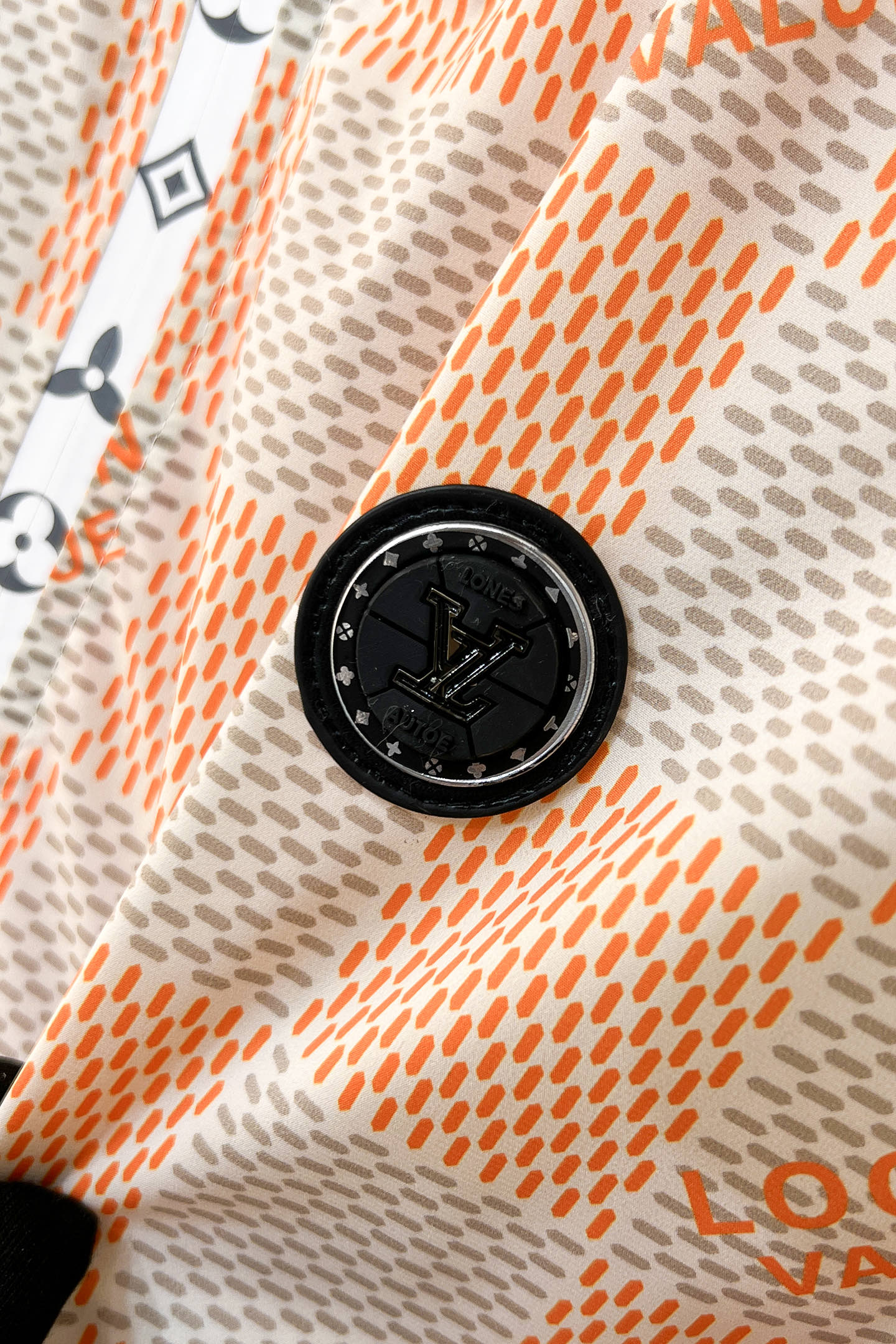 LOUIS VUITTON LV ORANGE AND GRAY DAMIER JACKET 239117