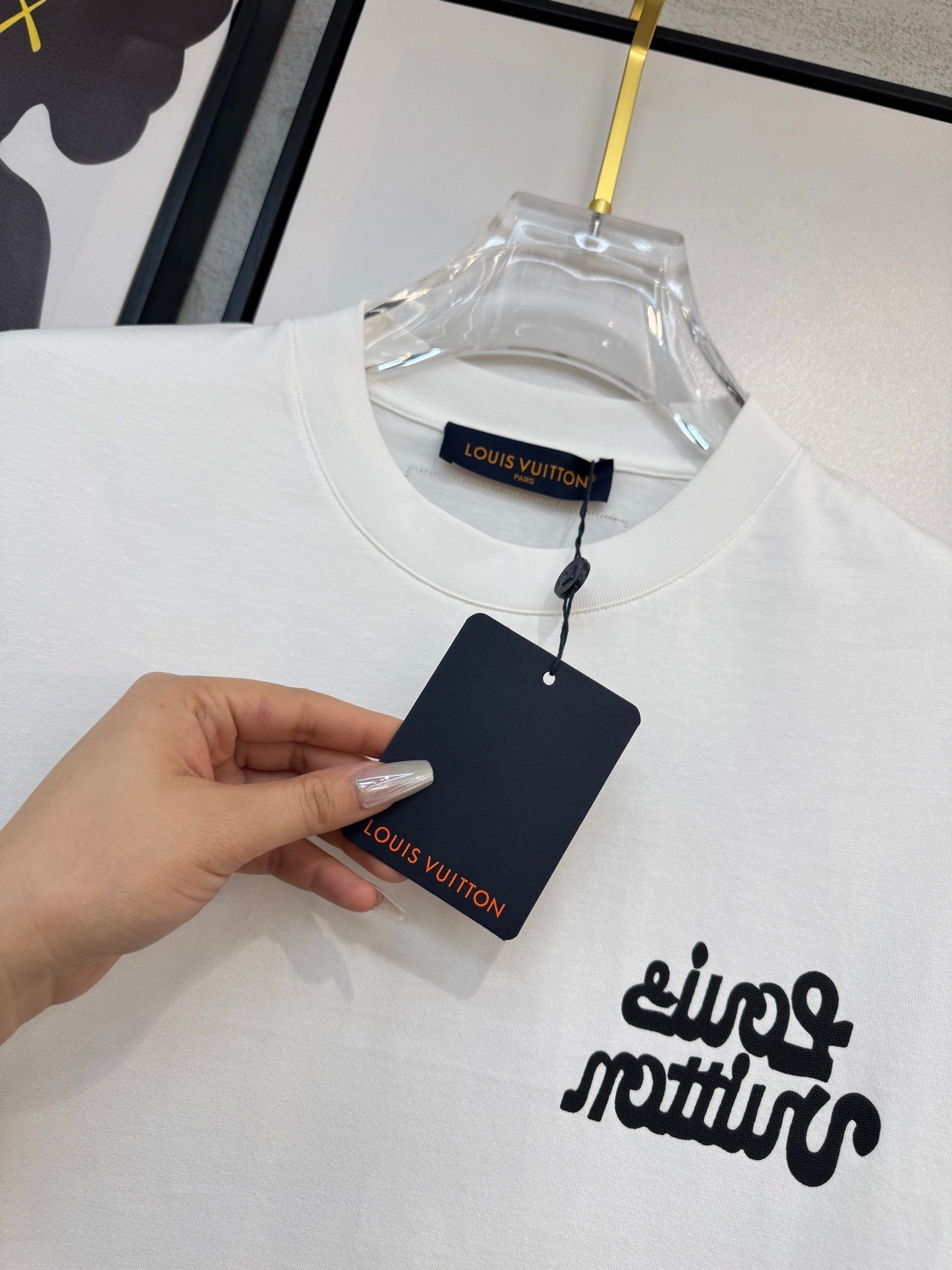 LOUIS VUITTON LV T-SHIRT IN WHITE COTTON FABRIC 238920