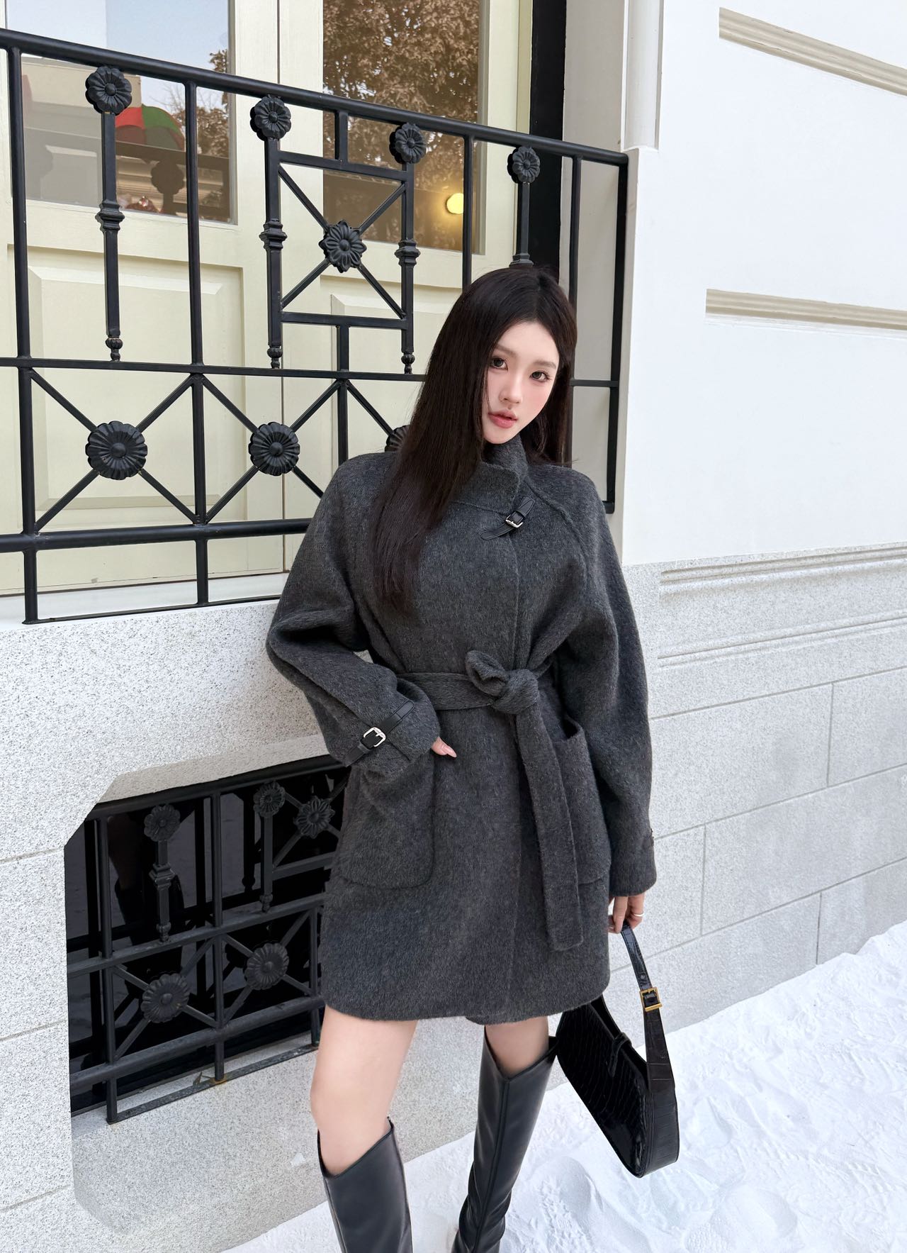 HERMES 25S CROPPED STAND-COLLAR JACKET 445