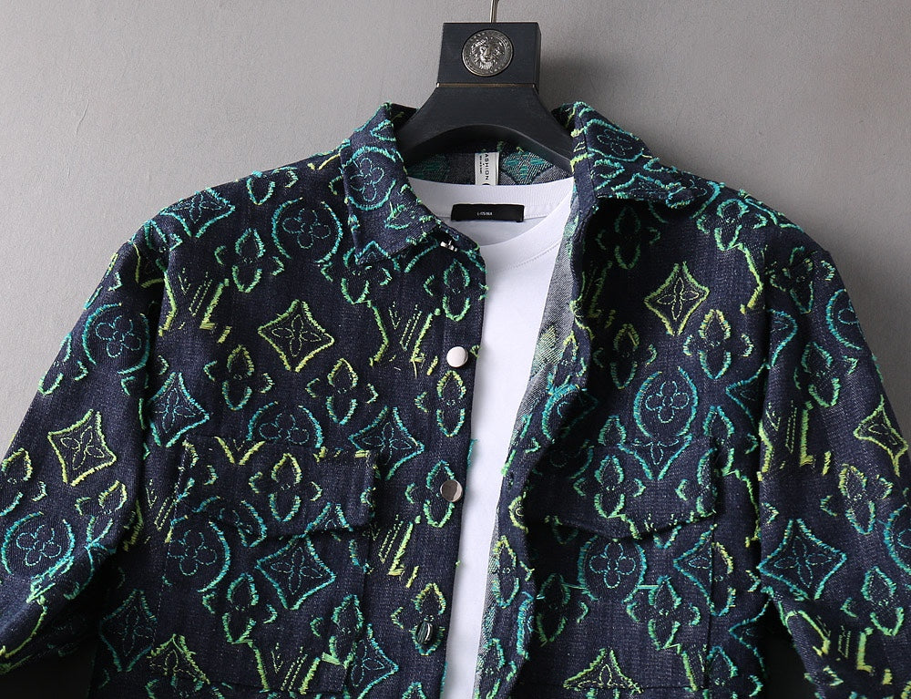 LOUIS VUITTON LV SHIRT IN NAVY BLUE MONOGRAM DENIM 239035