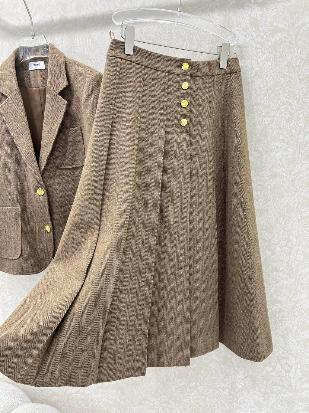CELINE 26S BLAZER SKIRT SET 791194