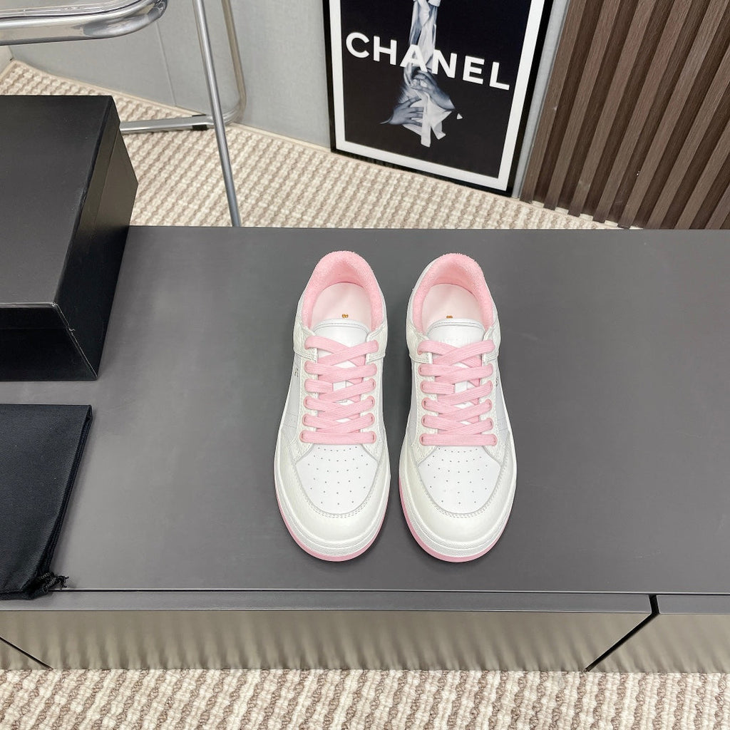 LOUIS VUITTON SL/61 SNEAKERS IN WHITE MIX LIGHT PINK CALFSKIN