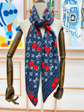 LOUIS VUITTON LV SCARF 135 CM IN WOOL MIX SILK 735872