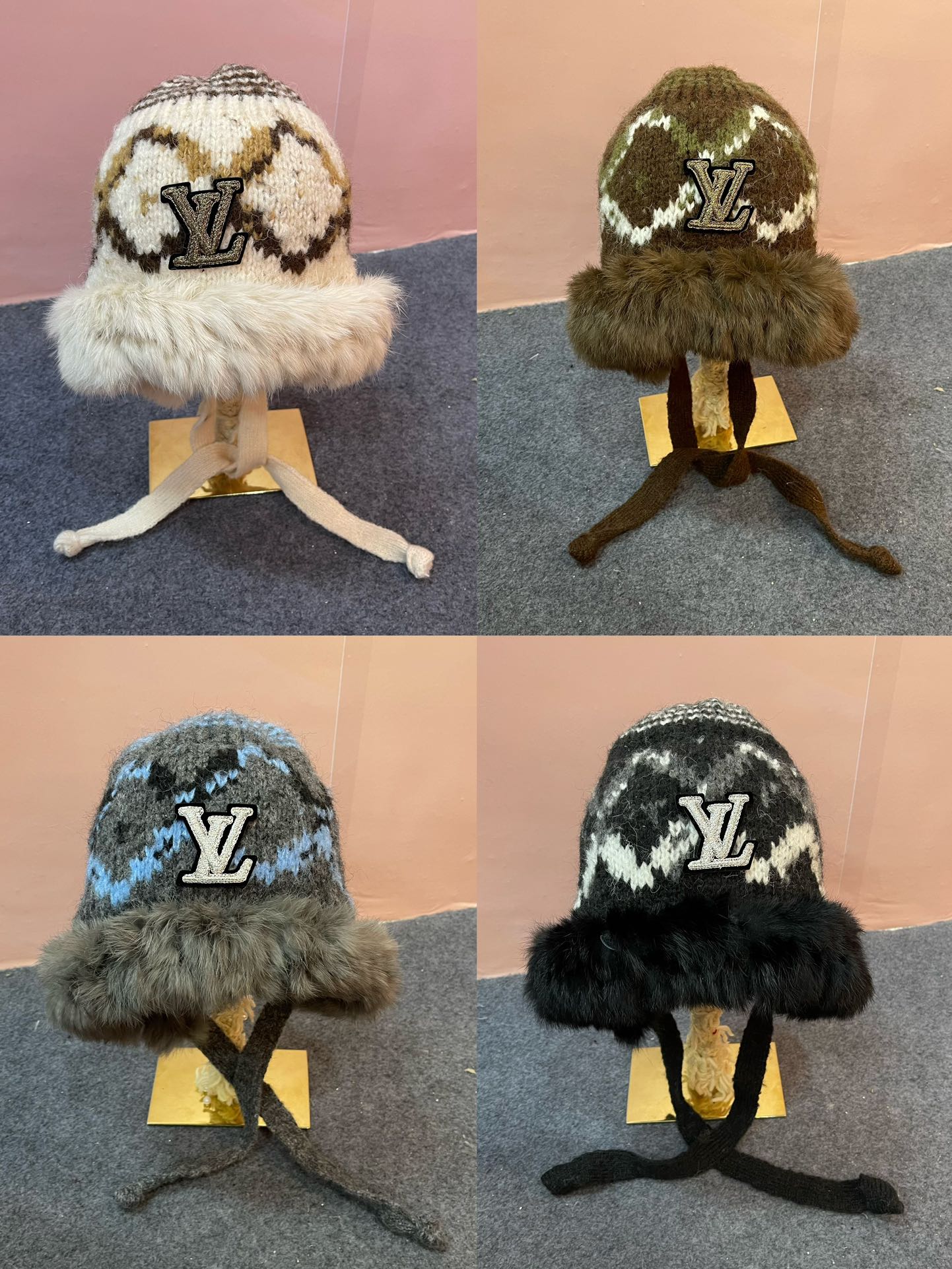 LOUIS VUITTON KNITTED WOOL HAT COLORFUL 436579