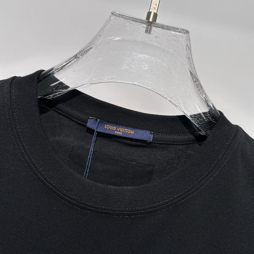 LOUIS VUITTON LV BLACK COTTON T-SHIRT 238909