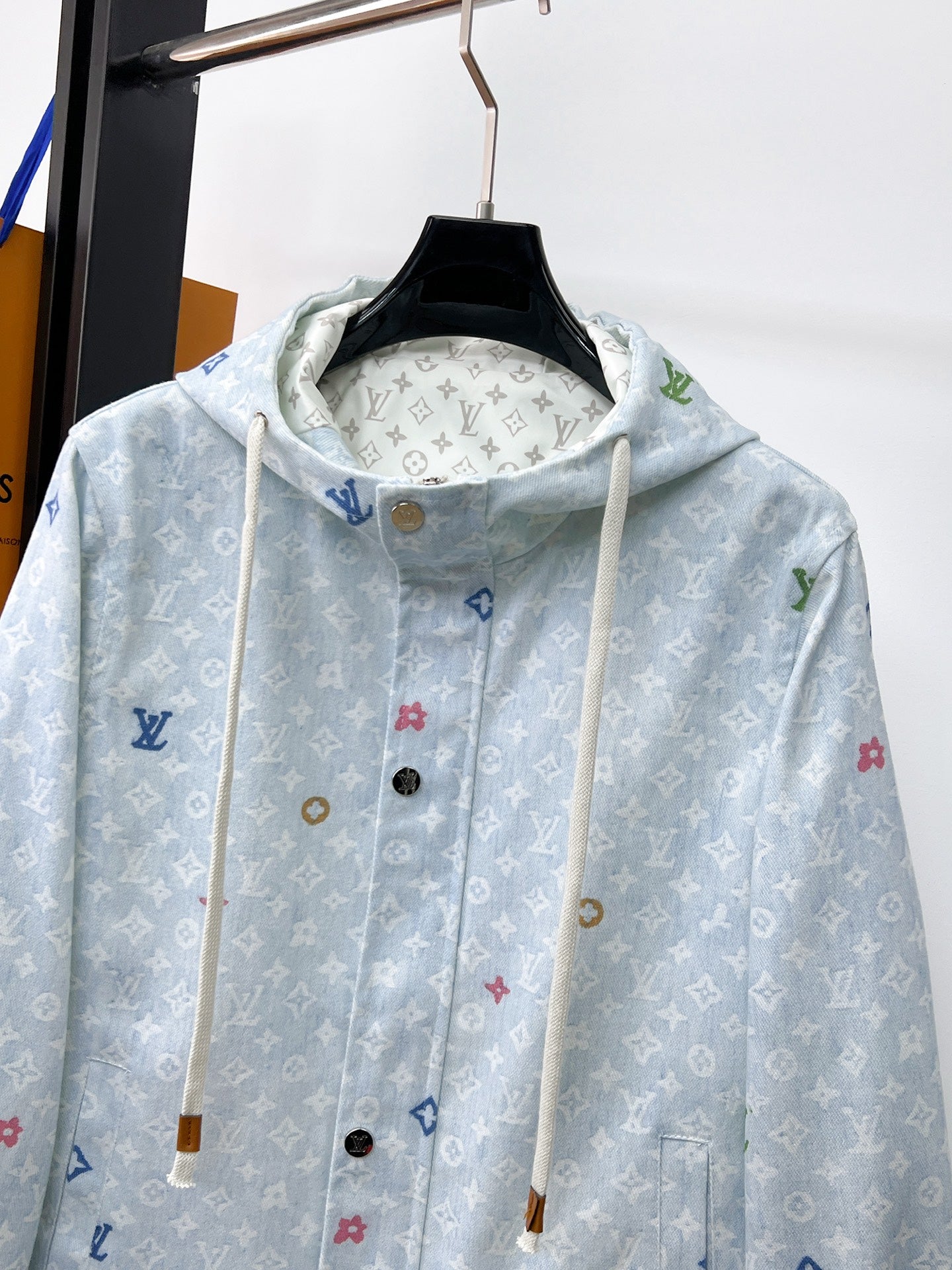 LOUIS VUITTON LV BUE PASTEL MONOGRAM DENIM JACKET 239527