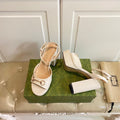 GUCCI HORSEBIT PLATFORM SANDAL IN WHITE SHEEPSKIN
