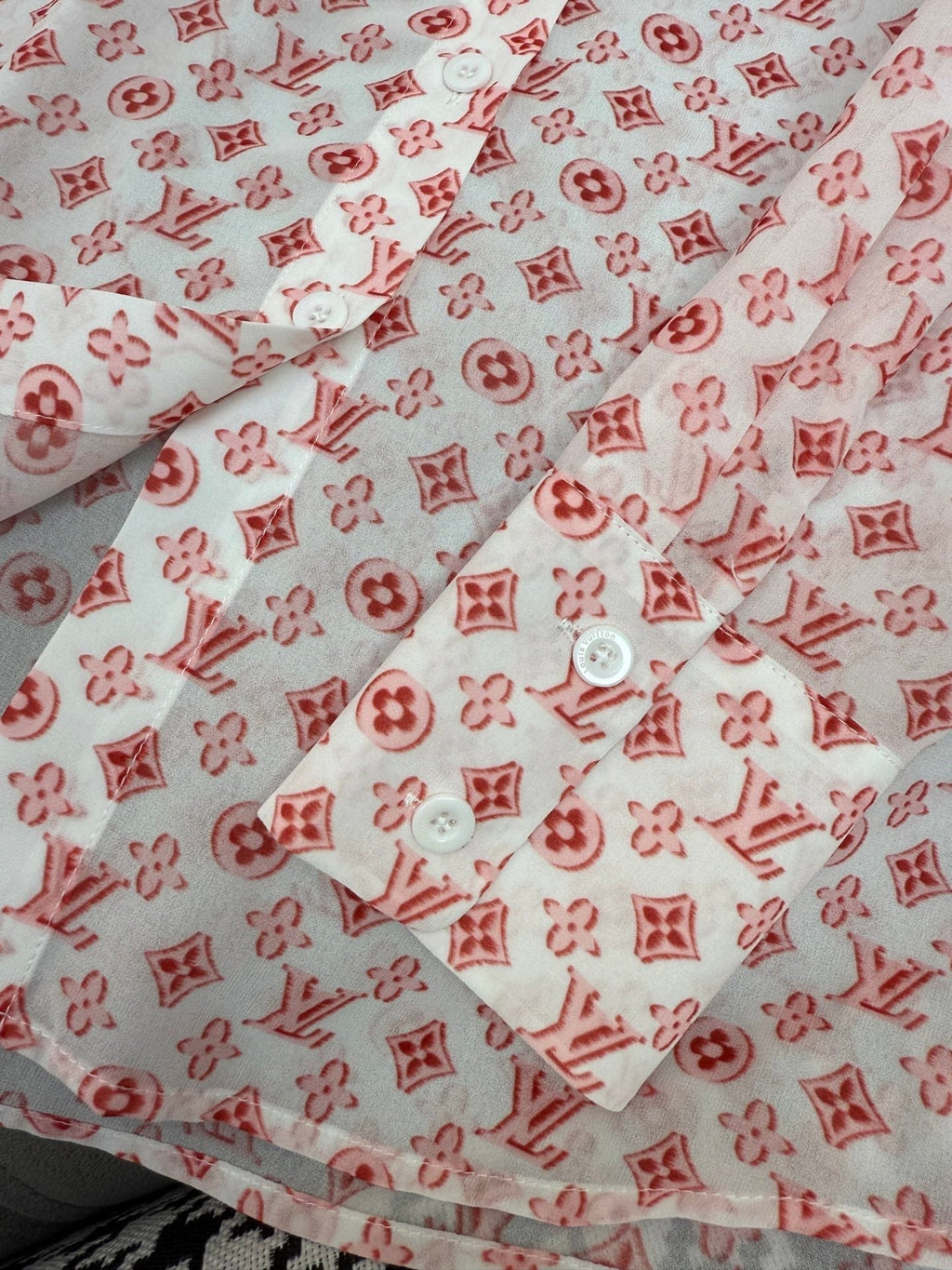 LOUIS VUITTON LONG SLEEVE SHIRT MONOPOLY PRINT FABRIC POLYESTER 266695