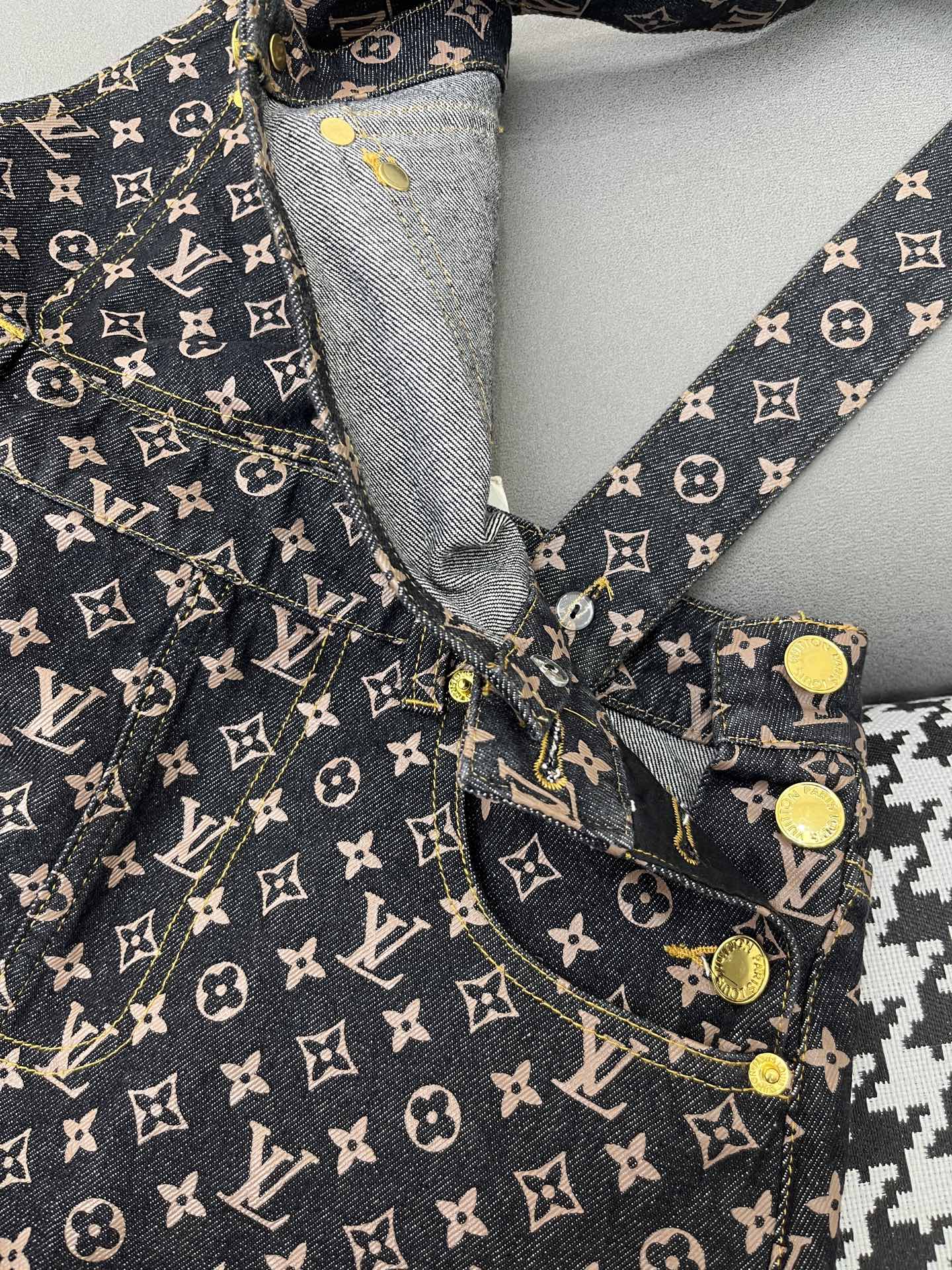 LOUIS VUITTON LV NEW DENIM OVERALL DRESS 269064