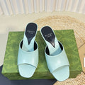 GUCCI Women's Heeled Sandals Vivid Sky Blue