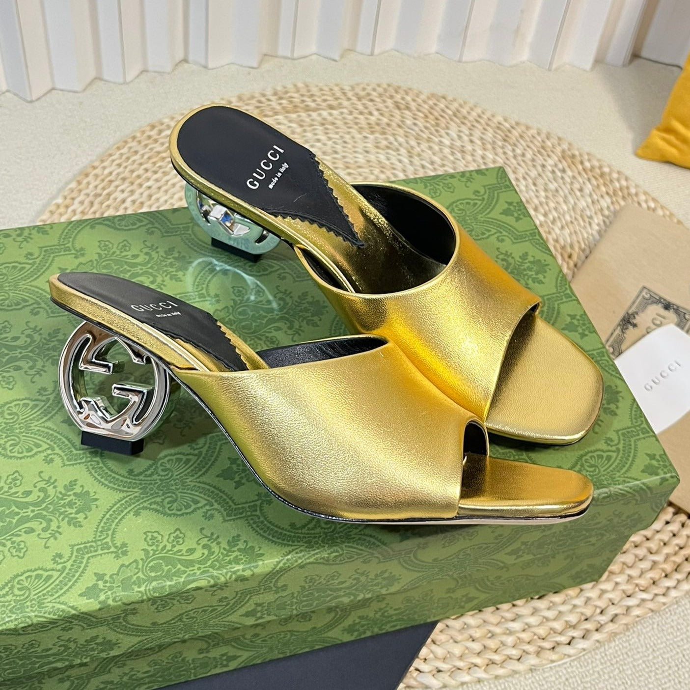 GUCCI Women's Heeled Sandals Golden