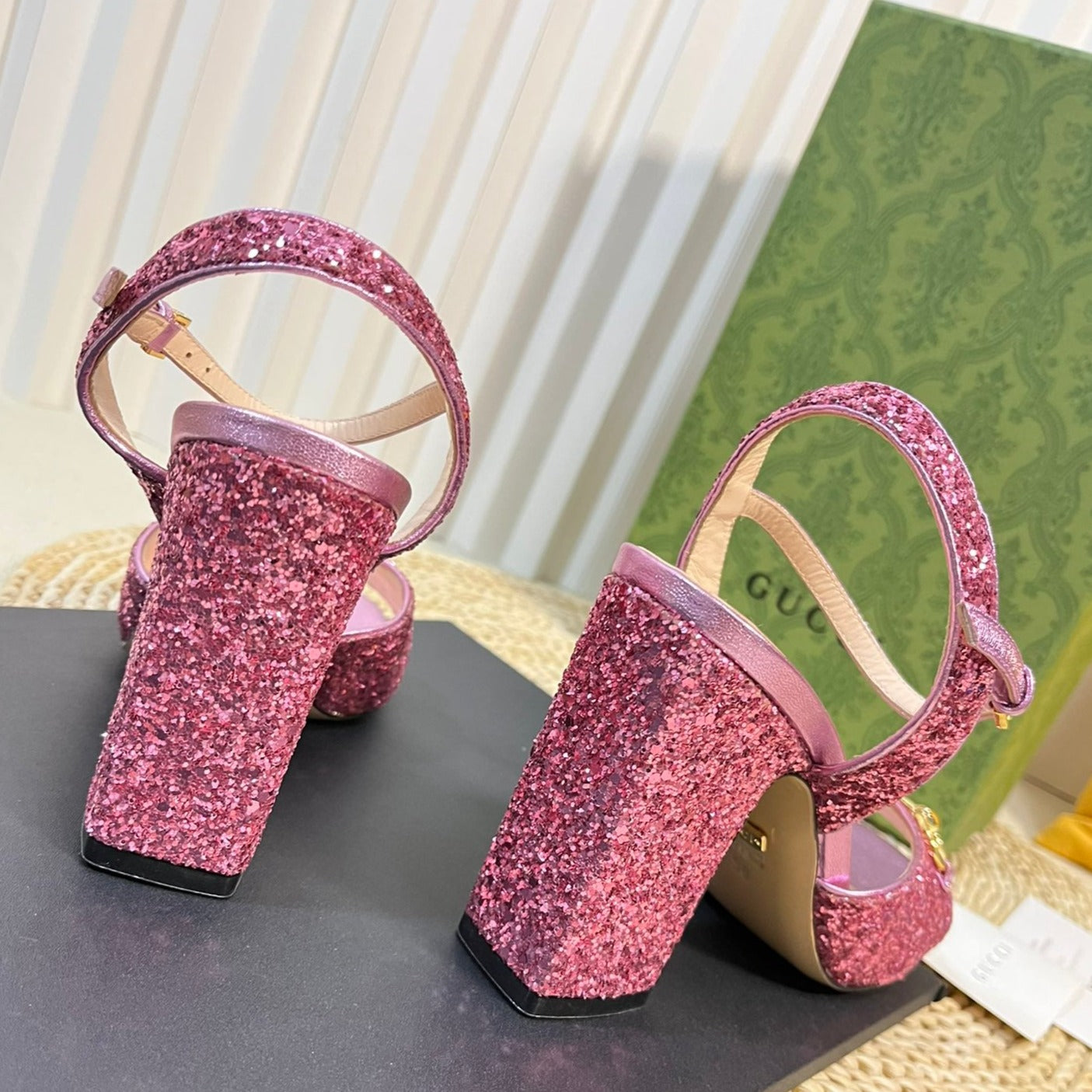 GUCCI Women Sandal High Heels Pink