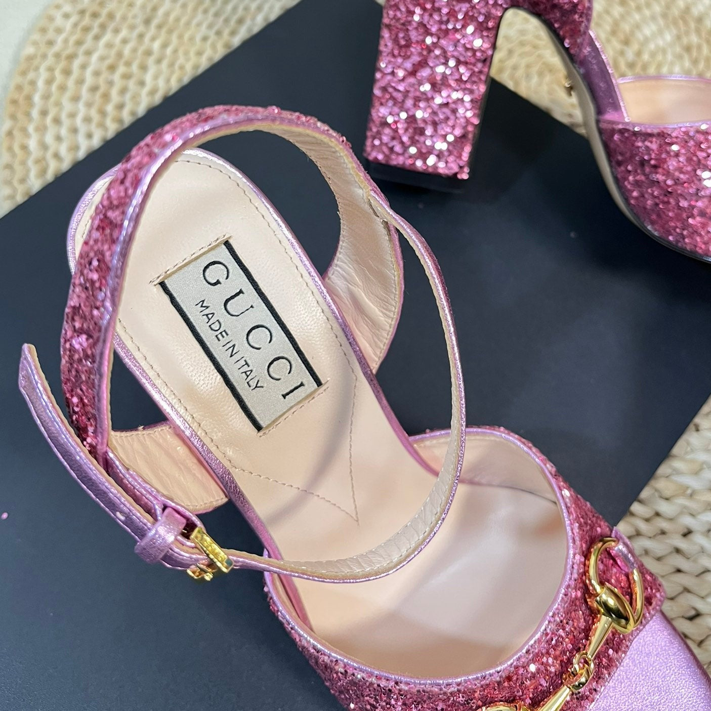 GUCCI Women Sandal High Heels Pink