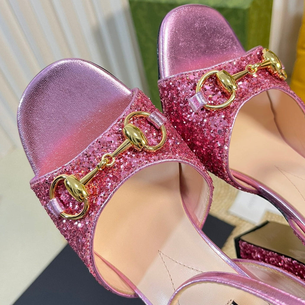 GUCCI Women Sandal High Heels Pink