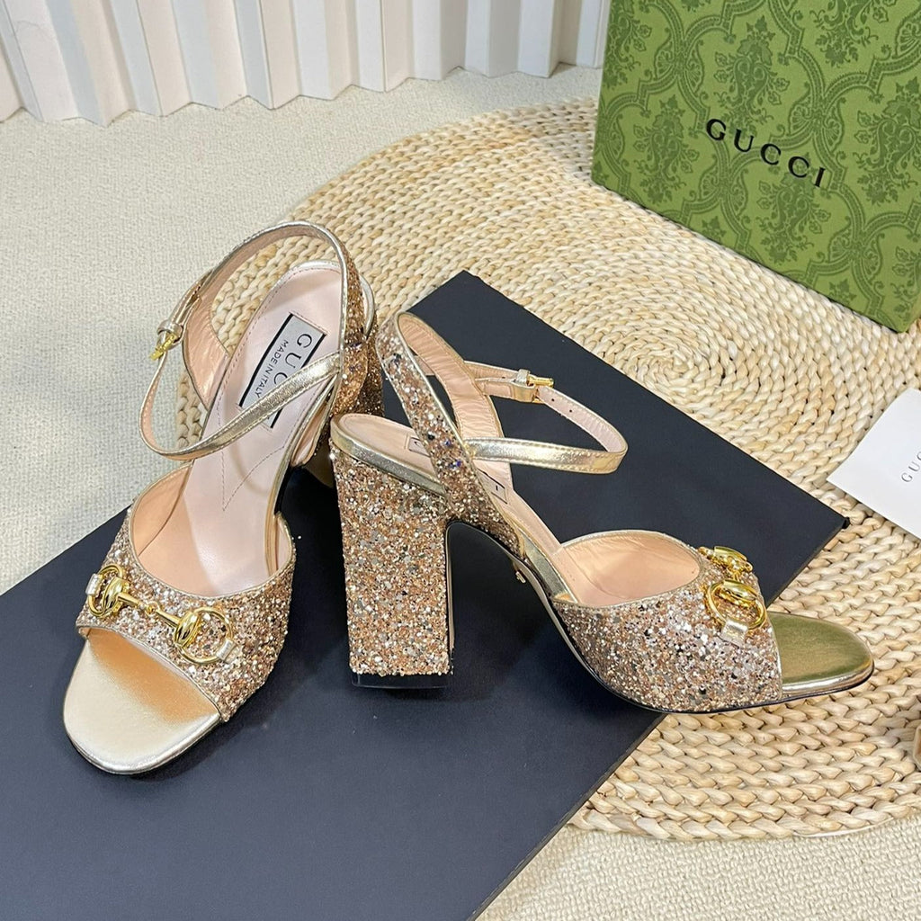 GUCCI Women Sandal High Heels Cream
