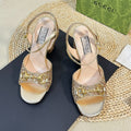 GUCCI Women Sandal High Heels Cream
