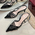 GUCCI SLINGBACK PUMP 6 CM IN BLACK GLOSSY CALFSKIN