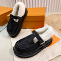 LOUIS VUITTON COLORADO COMFORT MARY JANE IN BLACK CALFSKIN AND SHEARLING LINING