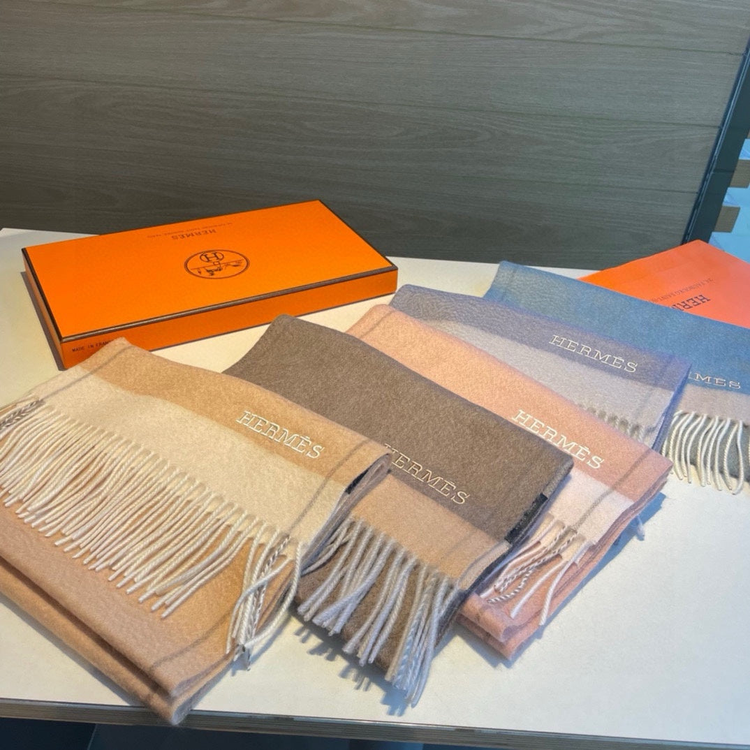 HERMES SCARF 180 CM IN MEDIUM BROWN CASERE 366046