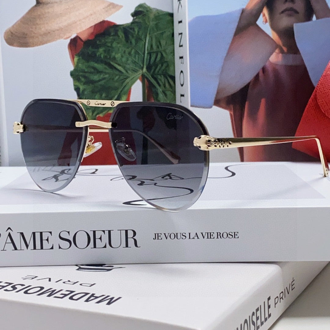 PANTHÈRE AVIATOR FRAME SUNGLASSES 562065 IN METAL