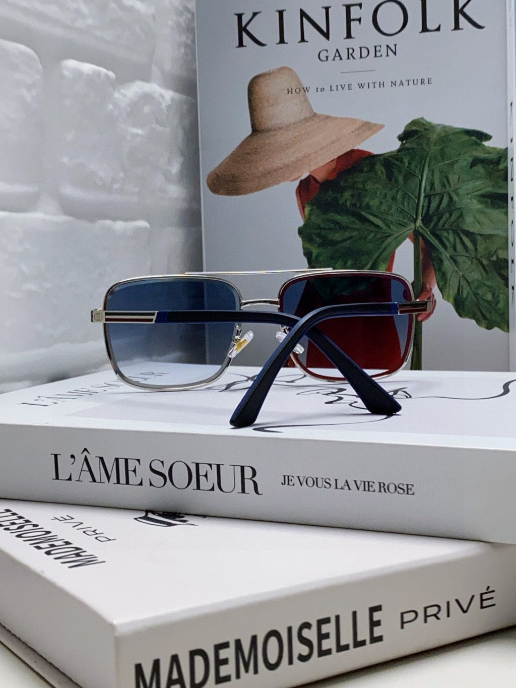 SQUARE FRAME SUNGLASSES 570213 IN METAL
