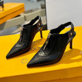 LOUIS VUITTON ALLURE HIGH 8 CM SLINGBACK IN BLACK CALFSKIN