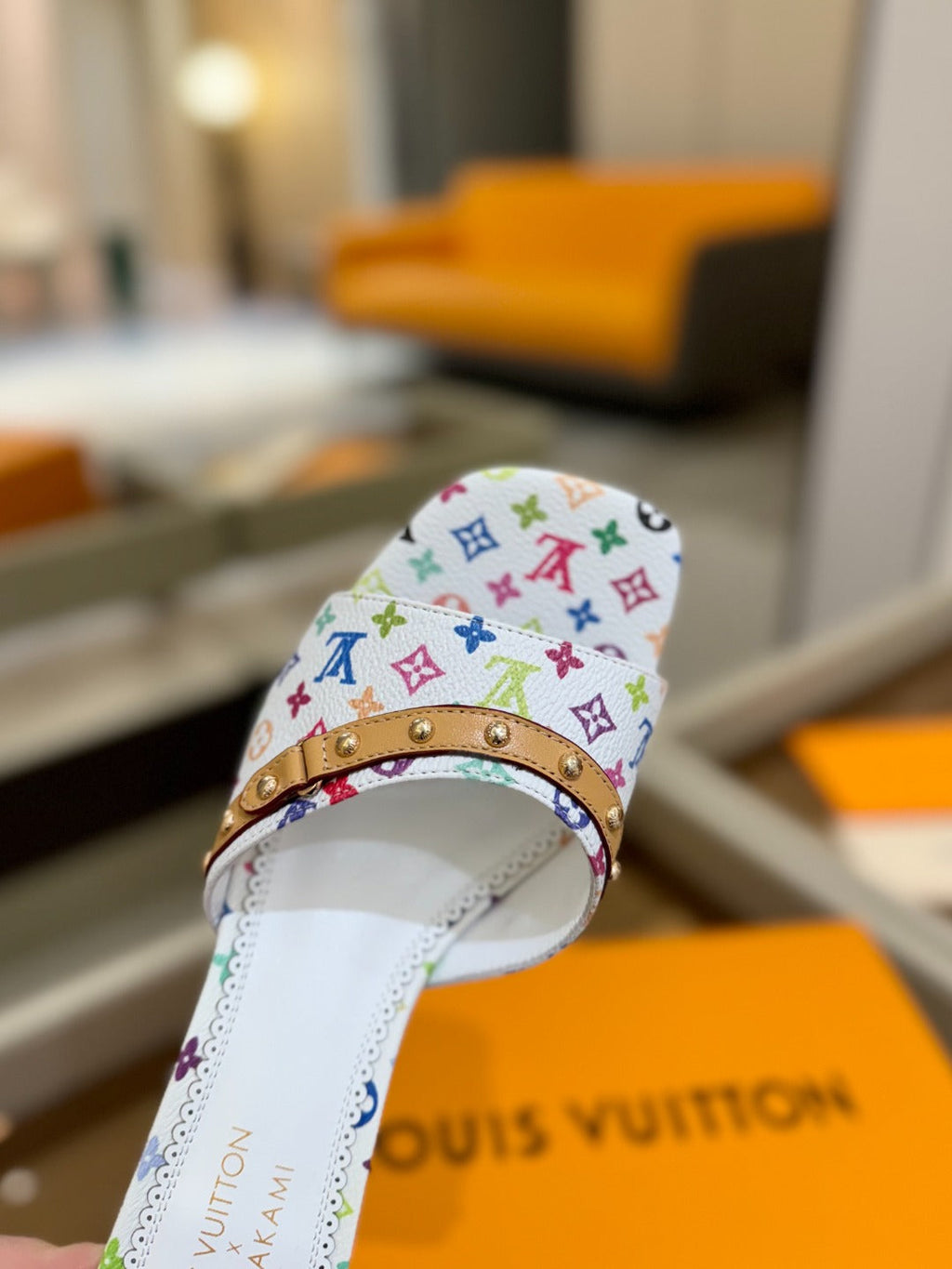 LOUIS VUITTON LV X TM 6AM HIGH 4 CM MULE IN WHITE MONOGRAM CALFSKIN