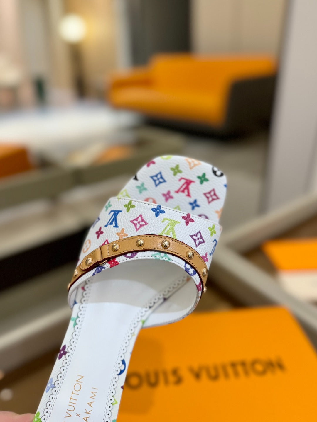 LOUIS VUITTON LV X TM 6AM HIGH 4 CM MULE IN WHITE MONOGRAM CALFSKIN