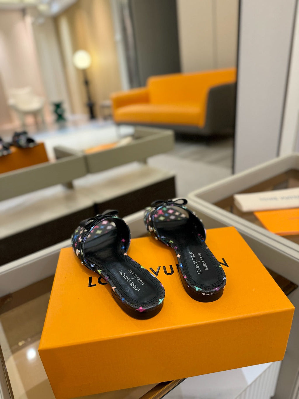 LOUIS VUITTON LV X TM 6AM FLAT MULE IN BLACK MONOGRAM CALFSKIN