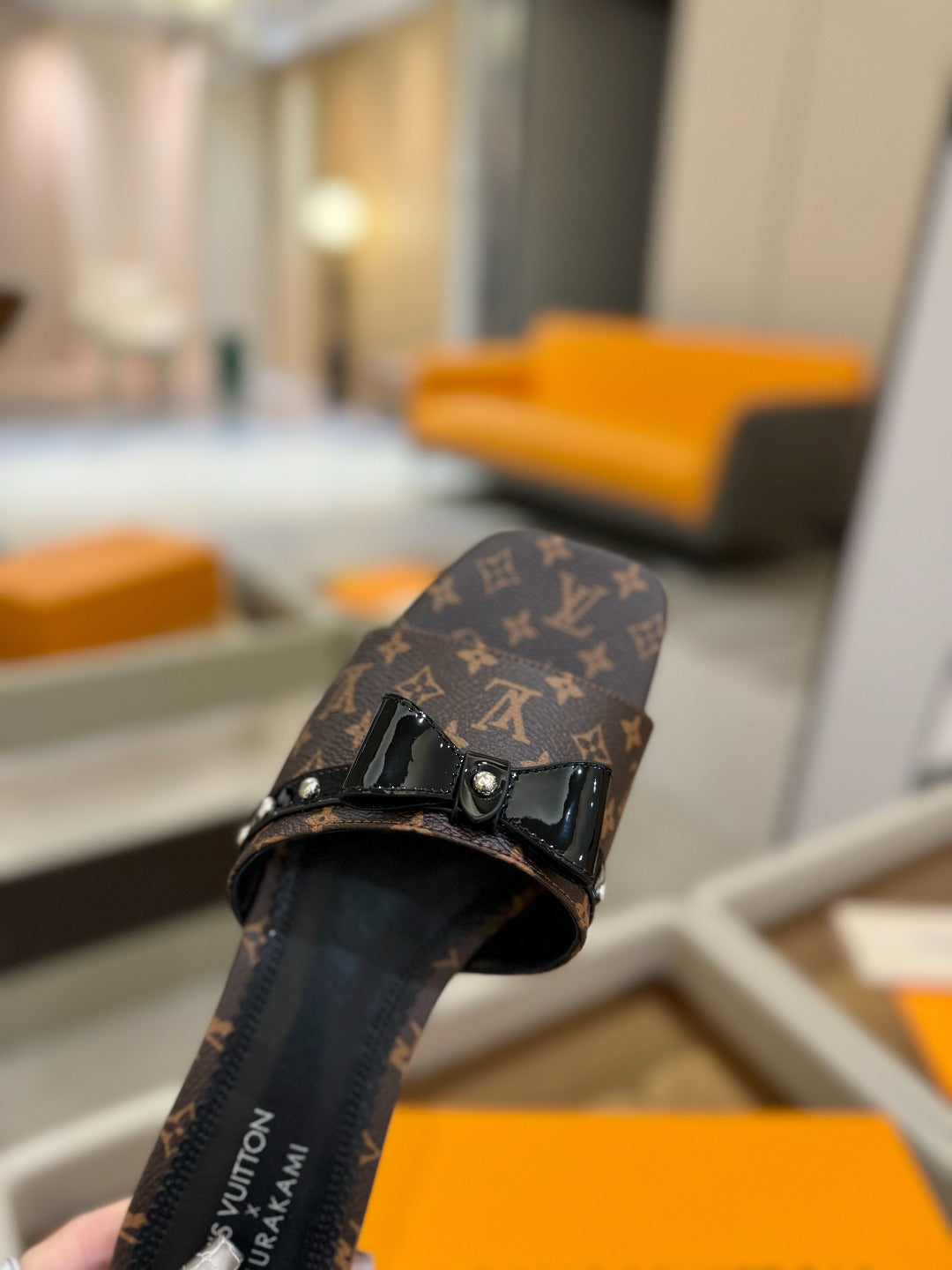 LOUIS VUITTON LV X TM 6AM FLAT MULE IN CHOCOLATE BROWN MONOGRAM CALFSKIN