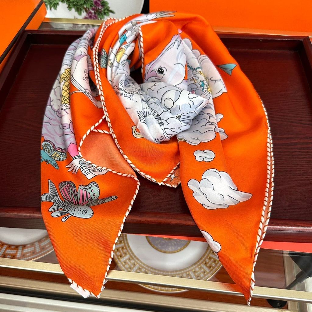 HERMES HERMES 25S SCARF 90 IN SILK 724702
