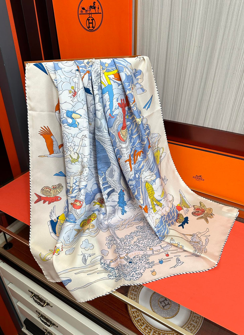 HERMES HERMES 25S SCARF 90 IN SILK 724703