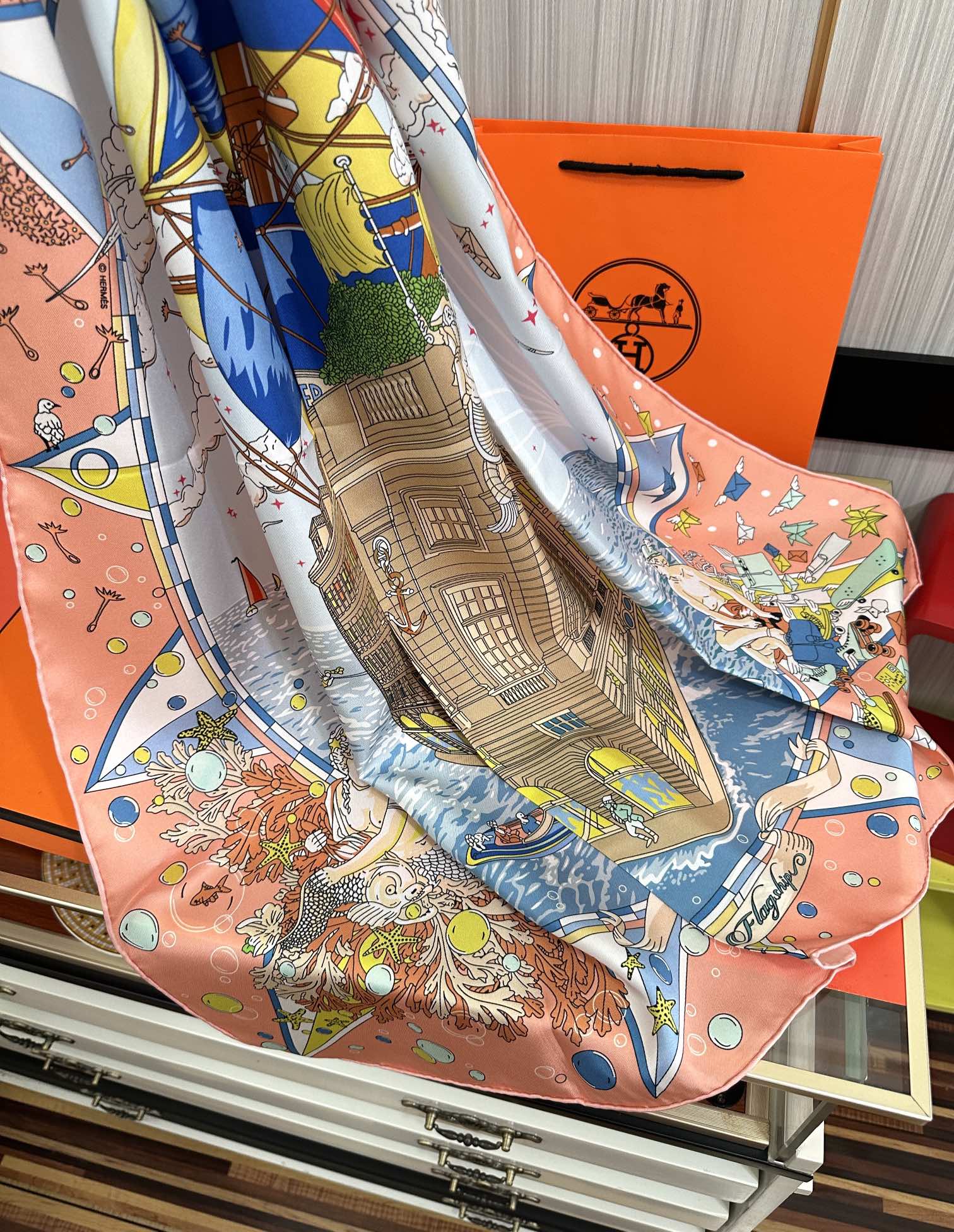 HERMES HERMES 25S SCARF 90 IN SILK 730532