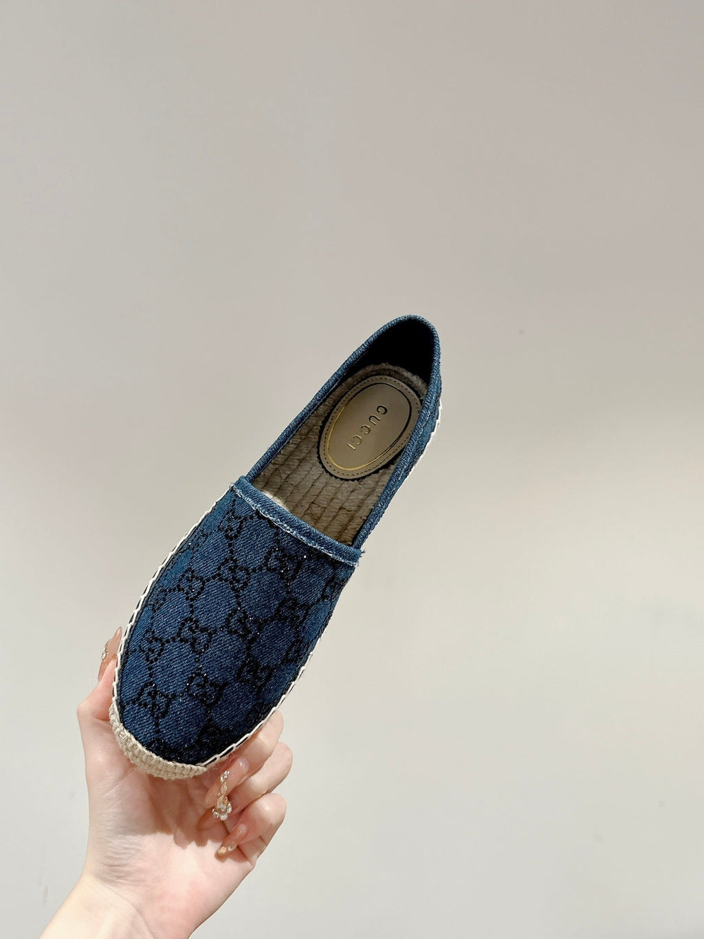 GUCCI ESPADRILLE LOAFER AEGEAN CANVAS