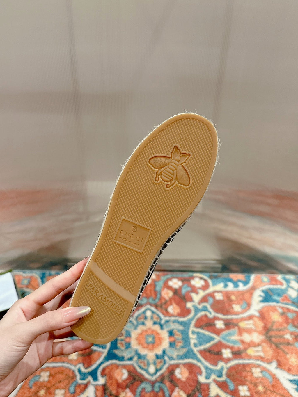 GUCCI ESPADRILLES SLIP - ON AEGEAN CANVAS