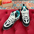 LOUIS VUITTON LV SKATE SNEAKER IN WHITE MIX BLACK AND PERSIAN GREEN CALFSKIN