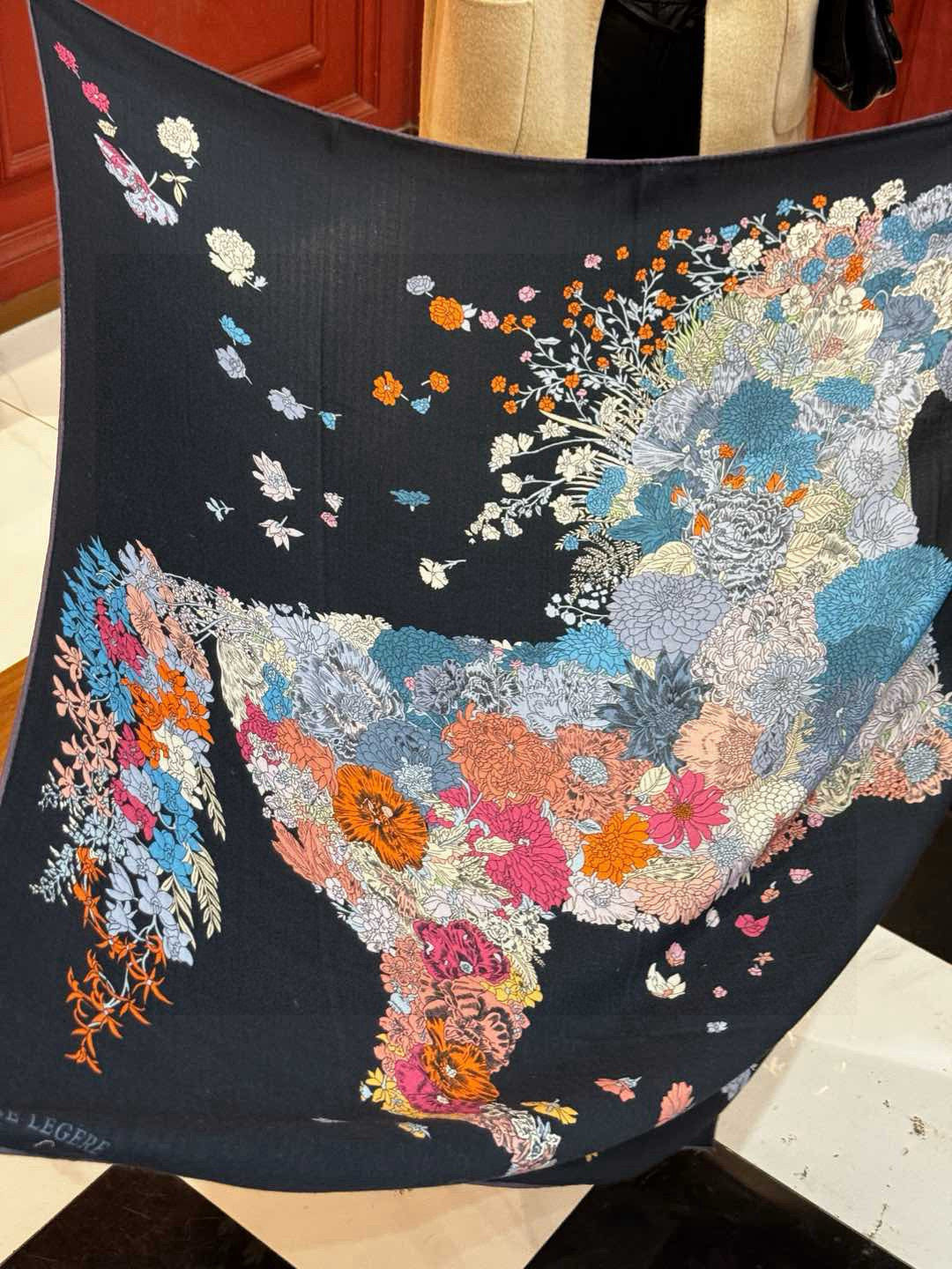HERMES HERMES 25S SCARF 140 IN CASERE SILK 709657