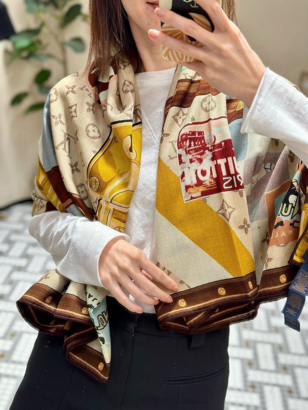 LOUIS VUITTON LV SCARF 140 CM IN SILK 732101