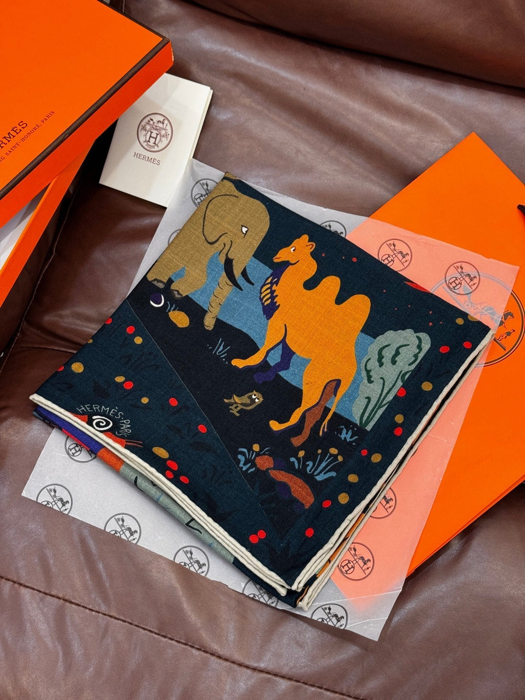 HERMES HERMES 25S SCARF 140 IN SILK 733916
