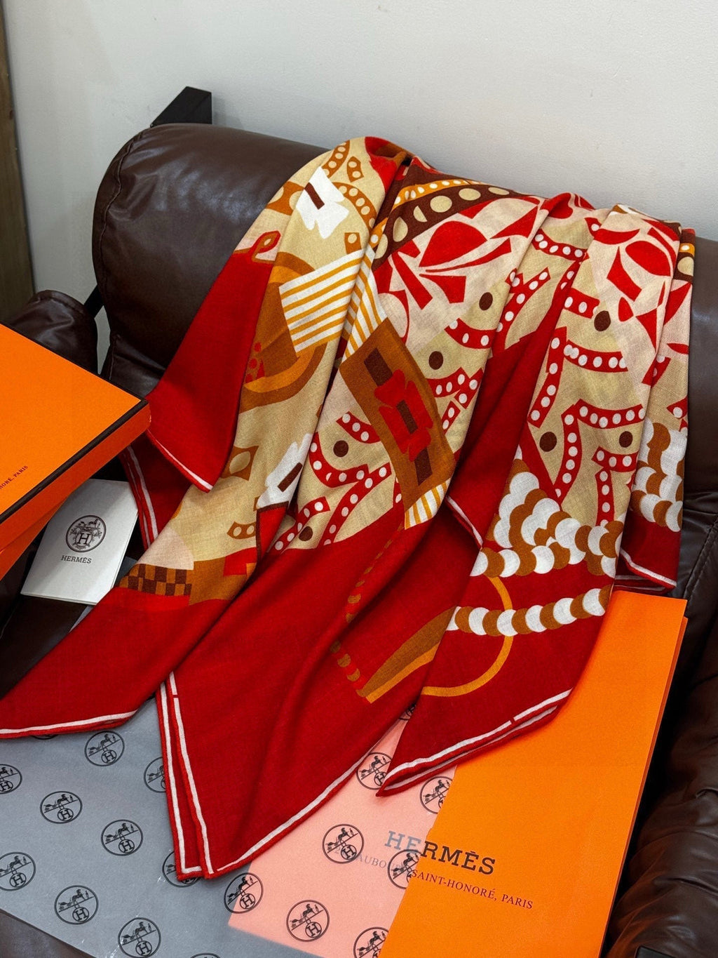 HERMES HERMES 25S SCARF 140 IN SILK 854764